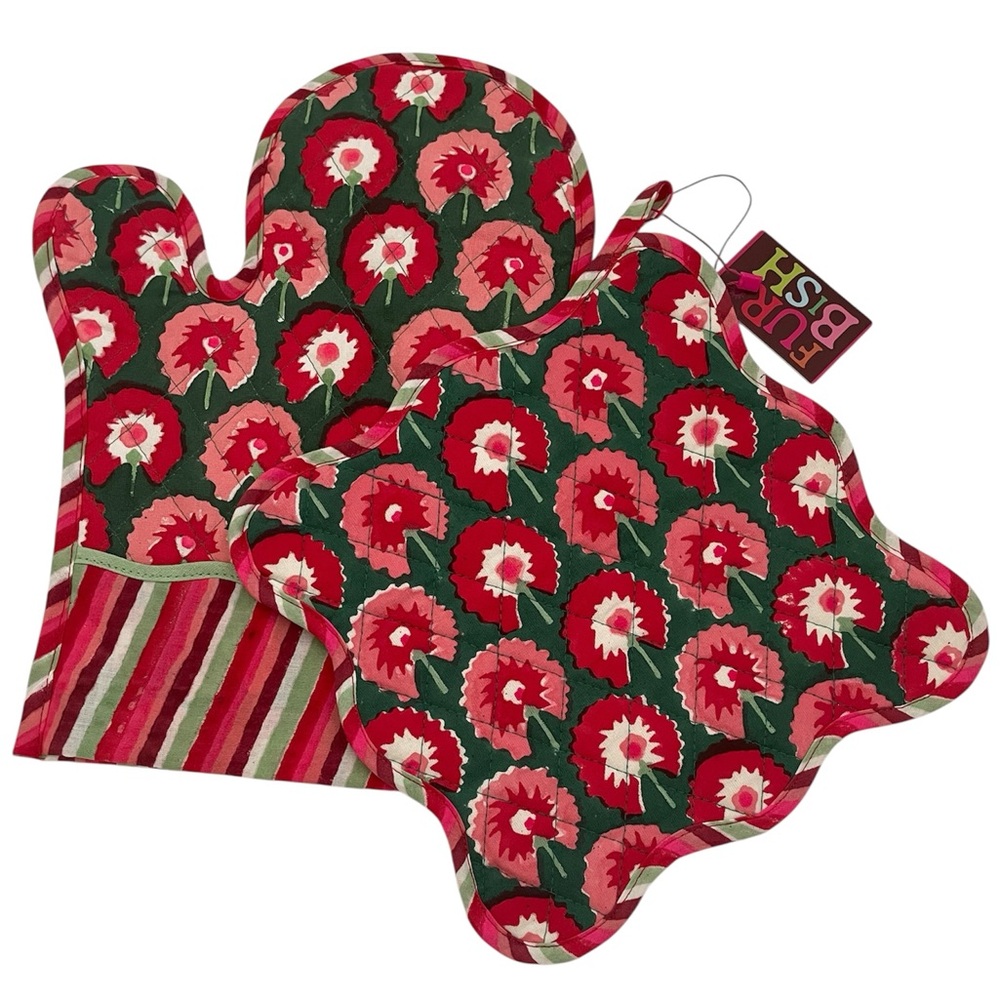 Furbish Holiday Oven Mitt and Pot Holder Set